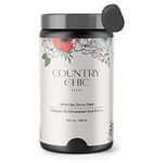 Country Chic Paint - Chalk Style All-in-One Paint for Furniture, Home Decor, Cabinets, Crafts, Eco-Friendly, Matte Paint - Liquorice [Black] Quart 32oz/950ml