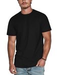 Zengjo T Shirt Men Regular Fit Tri-Blend(Black,XL)