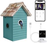 Bird Houses for Outside,Smart Birdhouse with 4MP Night Vision Camera,Wooden Bluebird Box House with Auto Capture Bird Videos&Motion Detectio&App Notify,Gift for Wrens,Bluebird,Cardinal and Wild Birds