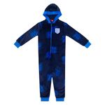 England Official Football Gift Kids Fleece Hooded All-in-One Navy 6-7 Years