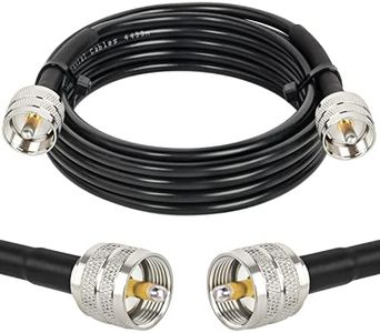 MOOKEERF PL259 10ft UHF Coax Cable - RG58 CB Cable Male to Male for CB Radio, Ham Radio, Antenna Analyzer, SWR Meter