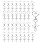 JZK 30x Angel keyring crystal fairy keychain key charms for christening, baby shower party, holy communion, baptism, wedding angel gifts, funeral favours remembrance keepsake for guests