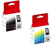 STANDARD PRINT INFOTECH 810 & 811 Ink Cartridge Compatible with Canon Printer MP237 MP245 MP258 MP276 MP287 MP486 MP496 MP497 MX328 MX338 MX347 MX357 MX366 MX416 MX426 iP2770 / iP2772