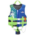 HeySplash Toddler Swim Vest, Kids Swimming Jacket Toddler Floaties with Adjustable Strap, Float Jacket for Puddle Pool Jumper, Beach, Boating, Learn to Swim Aid Fits 6-9Years/50-80Lbs, Indigo