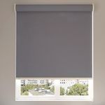 100% Blackout Roller Blinds for Windows | UV Protection & Thermal Insulated Fabric | Privacy Window Shades for Home & Office | Easy Install