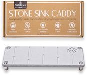 Natureva Home - Stone Sink Caddy | Absorbing Water Instantly | Made of Natural Diatomaceous Earth | Fast-Drying & Non-Slip | Luxurious Kitchen & Bathroom Organiser | Design Rain | Colour Slate