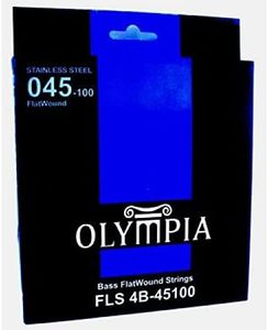 Flatwound bass guitar strings stainless steel by Olympia 45-100 gauge