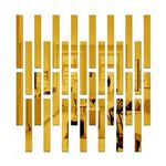 Wall1ders 30 Strip Designed Golden Mirror Stickers for Wall, Acrylic Mirror Wall Decor Sticker, Wall Mirror Stickers, Acrylic Stickers, Wall Stickers for Hall Room, Bed Room, Kitchen