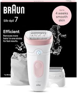Braun Silk-épil 7, Depiladora Eléctrica Para Una Eliminación Del Vello Fácil, Piel Suave Duradera, 7-030, Blanco/Flamenco