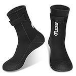 Rtdep Wetsuit Socks, 3mm Neoprene Socks, Anti-slip Diving Socks, Thermal Swimming Socks, Swim Socks Women Men, Water Sports Wetsuit Shoes(L)