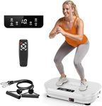 FEIERDUN Vibration Plate Exercise Machine, Vibration Plate for Lymphatic Drainage, Power Plate Vibration Platform for Weight Loss, Toning & Wellness-White