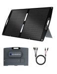 ECO-WORTHY 100W 12V Foldable Solar Panel Folding Monocrystalline with Adjustable Brackets for 12V Battery Charging Campervan, Caravan, Motorhome, Boat, Power Station
