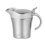 Double Insulated Gravy Boat - Stainless Steel Sauce Jug with Hinged Lid Hinged Lid Ideal for Gravy or Cream at Thanksgiving (750ML/26 OZ)