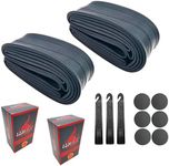 LLH2K Bike Tube 26 x 1.95 26 Inch Bike Tube 2 Pack - Bicycle Tube 26 x 1.95 with 3 Tire Levers, 6 Round Patches - Fits 26x1.90 26x2.10 Bike Tube 26 x 1.95 - Anti-aging 26x2.125 bicycle tube.