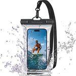 TECHGEAR Waterproof Phone Pouch, IPX8 Floating Waterproof Phone Case for Swimming, Waterproof Phone Bag with Lanyard for iPhone 15 14 13 12 Samsung Galaxy S23 S22+ S21 Ultra A54 and More Upto 7" Phone