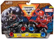 Monster Jam, Marvel Official Venom Vs. The Amazing Spider-Man Die-Cast Monster Trucks, 1:64 Scale, Kids’ Toys for Boys and Girls Aged 3 and up