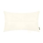 BRAWARM Decorative Throw Pillow Covers, Faux Leather Throw Pillow Covers, Hand Stitched Faux Leather Couch Cases for Living Room Garden Bed, Cream, 30cm x 50cm