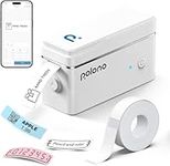 POLONO Label Maker Machine with Tape, P31S Portable Bluetooth Label Printer, Wireless Handheld Sticker Maker Mini Label Makers with Multiple Templates for Organizing Storage Barcode Office Home, White