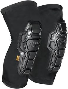 Klein Tools 60511 Knee Pad, Heavy Duty Padded Knee Sleeves, Breathable Mesh Back, Elastic Cuff with Slip-Resistant Silicone, Black, M/L