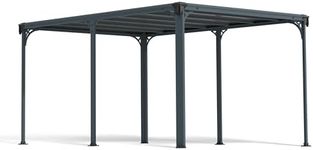 Palram Canopia Milano Hardtop Gazebo, Grey, 4300