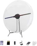 3D Hologram Fan with Cover, 3D Hologram Projector HD LED Advertising Display with Remote and Bluetooth and WiFi,700 Video Library and for Business,Bar,Halloween (45CM Hologram Fan with Cover)