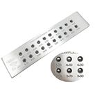 LTKJ Tungsten Carbide Wire Drawplate Jewelry Making Half Round Holes (3.1-5.0mm)