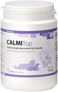 CalmiTop Entspannungs-Tabletten für Hunde: Kann natürlich beruhigen mit Tryptophan & Baldrian, Einfache Dosierung, Made in Germany, 100 Stück
