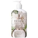 Hempz Body Lotion Moisturizer - White Gardenia & Coconut Palm - Daily Moisturizing Cream, Shea Butter, Coconut Oil - Skin Care Products, All Natural Hemp Seed Oil - 17 Fl Oz