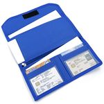 Asraw Two Wheeler/Car Document Holder, Vehicle Document Organiser (Blue)