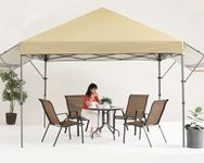 MASTERCANOPY 10x10 Pop-up Canopy Tent with Double Awnings(Beige)