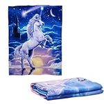 Dawhud Direct Unicorn Fleece Blanket for Bed, 50" x 60" Unicorn Fleece Throw Blanket for Girls, Women, Men and Kids - Super Soft Plush Unicorn Blanket Throw Plush Blanket Unicorn Gifts for Girls