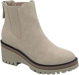 Mia Womens Sefi Faux Leather Casual Ankle Boots Beige 6 Medium (B,M)