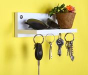 Super Ajanta Magnetic Key Stand Polypropylene Key Holder 4 Magnetic Hooks