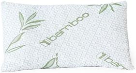 EGYPTO Luxurious Bamboo Memory Foam Toddler Pillow - Hypoallergic & Breathable Baby pillow - Ergonomic Shaped Cot Bed Pillow with Eco-Friendly Removeable Cover (25cm x 40cm)