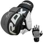 RDX MMA Sparing gloves, mma gloves men, combat gloves for martial arts, muay thai gloves, MMA, kickboxing gloves, Ventilated open palm for MMA grappling, Karate mitt, Adult