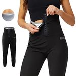 REEDBEEK Sauna Sweat High Waisted Shapewear Leggings Pants Workout Suit Waist Trainer Shaper Sweatsuit Yoga Women