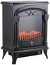 Comfort Zone Electric Fireplace Space Heater, Traditional Warm Stove Style, Realistic 3D Flame Effect, Adjustable Thermostat, & Overheat Protection, Ideal for Home, Bedroom, & Office, 1,500W, CZFP4