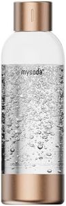 Mysoda: Hochwertiges Premium 1 Liter Wasserflasche (wiederverwendbar und BPA-frei) für Wassersprudler, Deckel und Boden aus rostfreiem Edelstahl - Kupfer