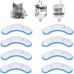 Water Fountain Replacement Filter Pet Fountain, Cat Fountain Filter, Pet Water Fountain Activated Carbon Filters - Pack of 8