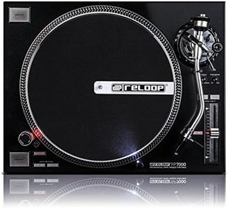 Reloop RP-7000 Quartz Driven DJ Turntable with Upper-Torque Direct Drive, Black