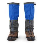 Snow Boot, 1Pair Leg Gaiters Waterproof Snow Boot Gaiters, Breathable for Outdoor Hiking Walking Hunting Climbing Mountain(Blue) Skiing