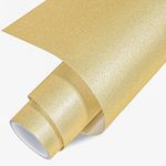 VINYL FROG Glitter Gold Permanent Adhesive Vinyl 30.5x155cm Craft Vinyl Works with Cameo and other Cutters for home decorations