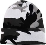 Gelante Men Women Warm Knit Cuffed Plain Beanie Hat Skull Cap., City Camo, One Size