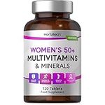 Womens Multivitamins 50 Plus | 27 Essential Multivitamins and Minerals & Botanicals | with Vitamin C for Normal Collagen Formation, Biotin, B6 & B12 | 120 Vegetarian Tablets | by Horbaach