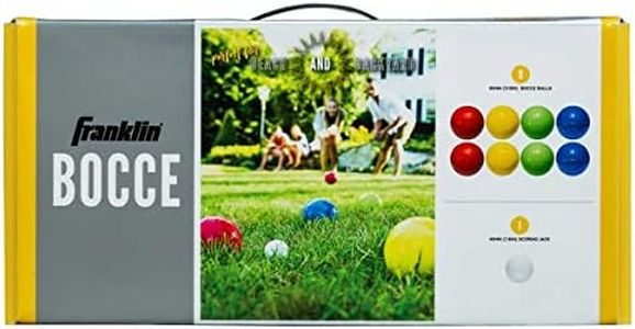 Franklin Sports Bocce Set - 8 All Weather Bocce Balls and 1 Pallino - Beach, Backyard, or Outdoor Party Game - Starter Set