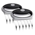 EVERQUEIN Meat Claws for Shredding Pulled Pork, Chicken, Turkey, Beef, Easily Lift, Handle, Shred - Barbecue Grill Accessories for Smoker, or Slow Cooker - Heat Resistant Stainless Steel - Bag Holder