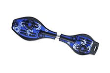 Yetli Aluminium Wave Board | Wave Board, Skate Board 31 X 8 Inch With Carry Bag Led Flash Colourful Lights On Wheels Upto 100 Kg (Blue Wavebaord)