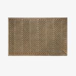 Waterhog Machine Washable Door Mat, Herringbone Camel 90 x 150 cm - Heavy Duty Dirt Trapper Entrance Mat, Non-Slip Rubber Backed, Indoor/Outdoor Use, Made in Europe