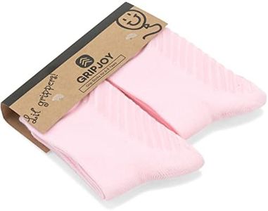 Gripjoy Toddler Socks with Grippers - Non Slip Socks for Kids - Toddler Grip Socks - 6-8 Years - Pink - 4 Pairs