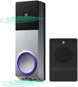 WYZE Duo Cam Doorbell - Security Video Doorbell Battery Powered with Chime, Dual Cameras Door Bell Cam, 2K Full HD and Color Night Vision, 24/7 Local Recording, IP65 Weather Resistant, Silver